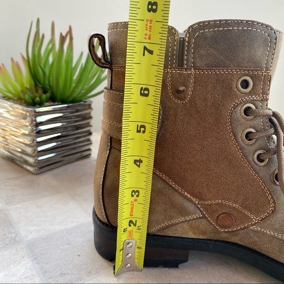 NWOT POLAR FOX BROWN ANKLE COMBAT BOOTS BOOTIES - Picture 14 of 15